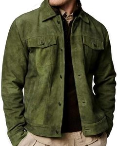 New Design of 2025 Custom Shirt Collar Stylish Distressed Contrast Stitching Vintage Leather <b>Jacket</b> for <b>Men</b> - Product Image 4