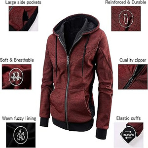 Haute qualité poids lourd Street Style hiver 450gsm laine anti-rétrécissement Logo personnalisé homme recadrée à capuche - Product Image 3