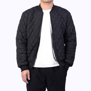 Autumn Winter <b>Men's</b> Hooded <b>Puffer</b> Jacket Custom Design Diamond Lattice Casual Waterproof Windproof Quick Dry Canvas <b>Coat</b> - Product Image 1
