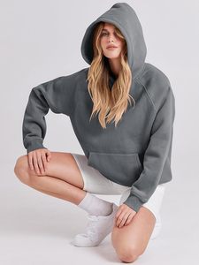 Venta al por mayor Sudaderas de gran tamaño para mujer Sudaderas con capucha de lana Camisas de manga larga Jersey Ropa de otoño con bolsillos - Product Image 5