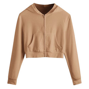 Sudadera Corta Personalizada al por Mayor para Mujer, Fabricante de Sudaderas Cortas con Etiqueta Privada OEM - Product Image 1