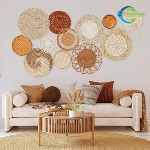 Traditional Vietnamese Handwoven WALL HANGING BASKET DECOR Natural Material and High Quality for Environment-conscious Home - Product Image 5
