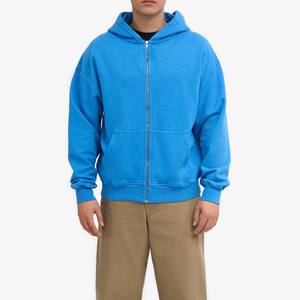 Vente en gros OEM Sweat à capuche pour hommes 100% coton français éponge luxe qualité manches longues imprimé surdimensionné sweats à capuche zippés pour hommes - Product Image 4