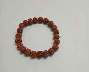 Pulsera certificada 5 Mukhi Rudraksha, cuentas nepalíes originales, positividad, alivio del estrés, protección Aura, Unisex, ajustable, energizado - Product Image 4