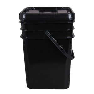 Poubelle à paroi épaisse en PP de 20 L, peu encombrante avec couvercle à pression - Product Image 2