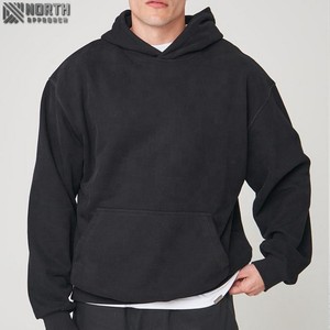 Haute qualité coton bouffée impression Boxy sweat à capuche surdimensionné Logo personnalisé blanc recadrée lourd 450 gsm sweat à capuche fabricants - Product Image 3