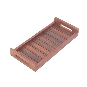 Plateau de service pour petit déjeuner thé café d'excellente qualité avec poignées plateau de service décoratif vaisselle traiteur plateau de service en bois - Product Image 6