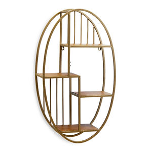 Luxury Home Decor Triangle Shape Metal & Wood Decor <b>Floating</b> <b>Framed</b> Shelves for Farmhouse Bedroom - Product Image 4