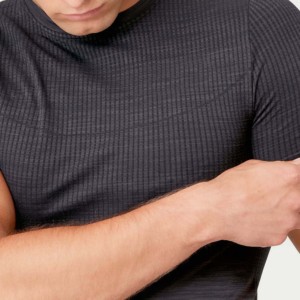 Camiseta de algodón/poliéster para hombre, camiseta de secado rápido con cuello redondo para correr y hacer ejercicio, Camiseta deportiva para gimnasio Atlético - Product Image 5