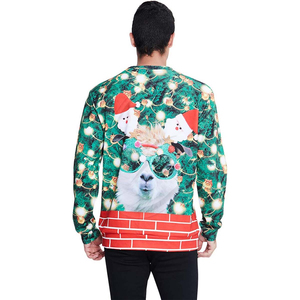 Hot Selling Basic Style Pure <b>Christmas</b> Sweatshirt <b>hoodies</b> for <b>Men</b> Casual Regular-Fit Crew Neck Long Sleeve Cotton Sweatshirt - Product Image 6