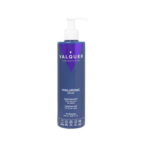 Krim rambut asam hialuronat Vegan kualitas Premium 275 ml bebas silikon sulfat dengan panthenol dan lidah buaya