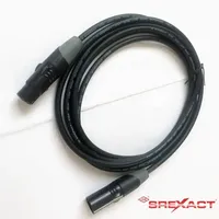 Câbles XLR 3M avec gaine en PVC, blindage tressé, coque en alliage de zinc noir plaqué, diamètre extérieur 6 mm, applications microphone, stock SREXACT