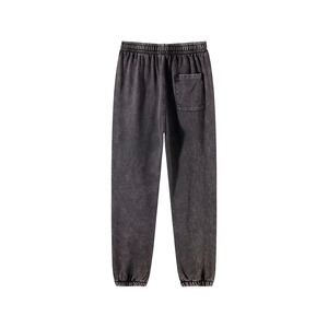 Pantalones Jogger Unisex de Felpa de Algodón Más Vendidos, Logotipo Personalizado Serigrafiado, Lavado Ácido, Pantalones Impermeables Apilados para Hombre - Product Image 1