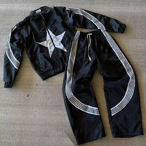 ชุดวิ่งออกกำลังกายสำหรับผู้ชายเสื้อกันลมน้ำหนักเบาสำหรับฤดูร้อนชุดวอร์มผ้าโพลีเอสเตอร์ขนาดใหญ่พิเศษระบายอากาศได้ตามต้องการ - Product Image 2