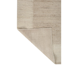 Alfombra de Lana a Rayas Estilo Boho Tesoro Ivory, Tejida a Mano, Rectangular, de Poliéster, para Decoración de Pasillos y Salas de Estar, Felpuda, para Dormitorios -Hwl-425 - Product Image 5