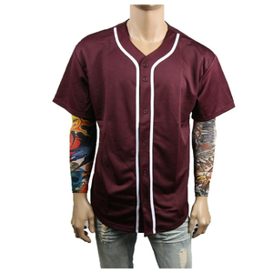 T-shirt de baseball sportif personnalisé en usine, respirant, à séchage rapide, absorbant l'humidité, antibactérien, avec impression personnalisée - Product Image 1