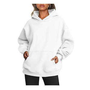 2025 nueva moda mujer de talla grande pulóver con capucha diseño personalizado ropa de calle polar con logotipo frontal - Product Image 2