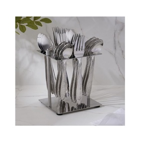 Juego de cubiertos de oro de lujo Cubiertos de acero inoxidable Cubiertos de oro de gama alta Espejo Pulido Cucharas Tenedores Juego de cuchillos - Product Image 1