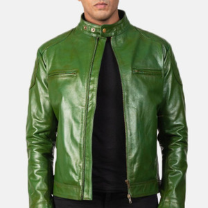Best Quty Men's Biker Jaets Classic Original de cuero con cuello con capucha Nuevo estilo de moda para invierno Blooming Tela al por mayor - Product Image 6