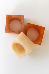 <b>Set</b> of 3 Marbled Resin Napkin Rings Modern Elegant Dining Decor Unique Table Accessories for Weddings - Product Image 5