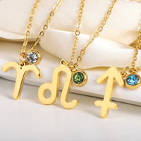 Quantité minimale de commande bas 10 pièces en gros femmes en acier inoxydable plaqué rhodium pierre de naissance Horoscope charme classique Bracelet signe du zodiaque JR marque