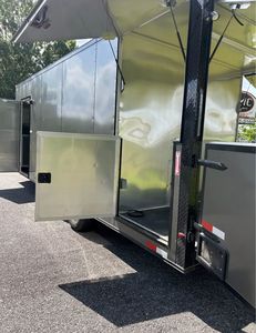 2024 JMC Repo 8.5X22 Remolque de comida remolcable de acero inoxidable para aperitivos Hotdogs Chips - Product Image 2