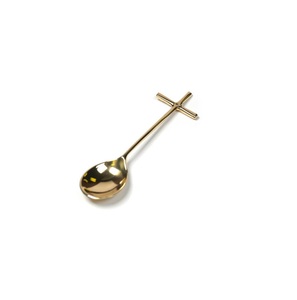 Cuillère en laiton naturel de qualité chaude fabricant fait à la main meilleur couverts couverts cuillère maison Restaurant cuillère en laiton de qualité supérieure dîner - Product Image 1