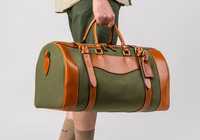 Sac de voyage vintage unisexe en cuir véritable imperméable pliable et écologique avec compartiment de rangement pour chaussures pour le camping et les voyages