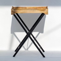 Console de couloir moderne en bois massif, faite à la main, hauteur réglable, meuble durable pour salon, idéale pour usage hôtelier