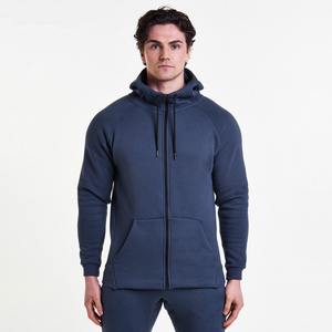 Sudadera con capucha para hombre, moderna, con cremallera completa, diseñada con tela transpirable, ideal para rutinas de fitness, entrenamiento en el gimnasio y uso casual. - Product Image 1