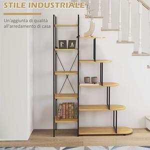 HOMCOM-Estantería de estilo industrial de 10 niveles en aglomerado y acero, 111,5x32x170 cm - Product Image 4