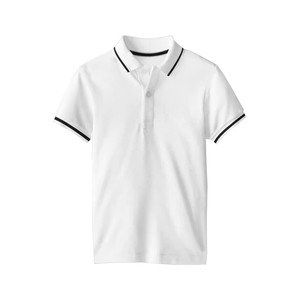 Venta al por mayor de moda transpirable Golf Polo Camiseta 100% algodón personalizado rojo color sólido con cuello de costilla y diseño de manga corta - Product Image 4