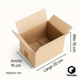Caja Rígida de Cartón Corrugado Marrón de 20x15x15cm, Materiales Reciclados, 2mm de Grosor, Sin Tapas, para Envío Postal - Product Image 3