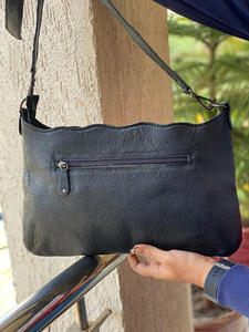 New Western Stylish Tooled Cowhide Fur Leather Sling Bag Women Handcrafted Tooled Leather Mini Cross Body Side Sling Bag - Product Image 5