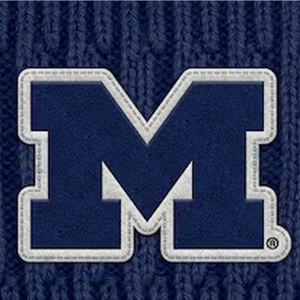 High Demand Wholesale Custom Made Men's <b>Navy</b> University Of Michigan Wolverines High Quality Revery Cuffed Knit <b>Hat</b> - Product Image 3