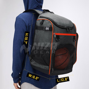 Sac à dos de basketball polyvalent et décontracté, design respirant et écologique, compartiments sécurisés, grande capacité en polyester pour le sport et le quotidien - Product Image 6