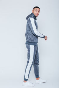 Bio Hommes Zip Up Full Hoodies et Joggers Training Wear Casual Men Tracksuit Own Your Logo Cotton Sweat suit Set Two Pcs - Product Image 5