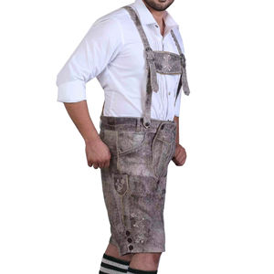 Pantalones Cortos Bávaros De Lederhosen Para Hombre Con Tirantes Detalle Bordado Ideal Para Eventos Y Fiestas Cultural Oktoberfest - Product Image 6