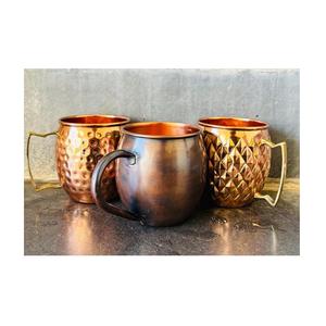Tazas de cobre sólido duraderas, vasos martillados hechos a mano de calidad superior, perfectos para cócteles, cerveza, agua, jugo, Ayurveda y comedor - Product Image 3