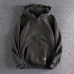 Sudadera con capucha Vintage Cargo para hombre, sudadera con capucha de Color sólido, sudadera gruesa para hombre, sudaderas holgadas de manga larga de estilo Simple, tendencia - Product Image 3