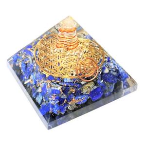Bracelet de protection EMF pour méditation Reiki motif d'amour Lapis Lazuli Orgone Pyramide Charge cristal pierre précieuse Feng Shui - Product Image 2