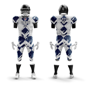 Vente en gros d'ensemble de vêtements de football américain avec logo personnalisé maillot respirant à manches courtes avec numéro de nom taille plus uniformes à bas prix - Product Image 1