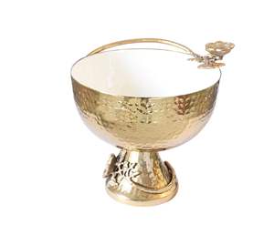 Greatest Quality Gold Metal <b>Chocolate</b> Serving Bowl Dessert Holder <b>Fancy</b> Design Round Shape <b>Chocolate</b> Bowl Perfect for Any Events - Product Image 6