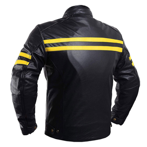 Chaqueta de Motociclista para Hombre, 100% Cuero, Impermeable, Transpirable, Manga Larga, Diseño Moderno de Alta Calidad, Acolchado Suave y Cómodo - Product Image 4