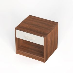 โต๊ะข้างเตียงพร้อมลิ้นชัก (วอลนัท & หนาวจัด) - Product Image 2