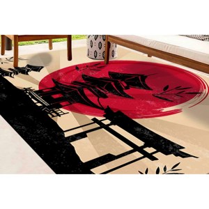 พรมวัดญี่ปุ่น: ของตกแต่งที่เน้นการลื่นพรมพิมพ์ลายพร้อมพรมเนื้อนุ่ม - Product Image 3