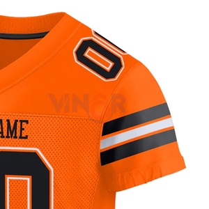 Maillot de football américain à taux de gros personnalisé le plus exigeant vente directe d'usine maillot de football américain de sport entièrement imprimé - Product Image 4