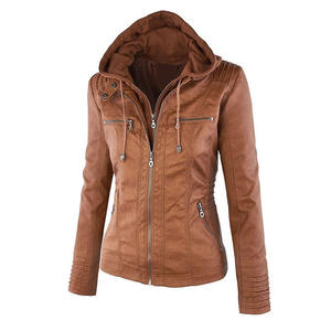 2025 moda hombres Primavera, Otoño, soporte sólido ropa de invierno chaquetas cálidas cuello moda hombres chaqueta PU chaqueta de cuero - Product Image 5