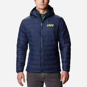 Winter Classic Stand Collar Waterproof Windproof <b>Thick</b> Quilted Hooded Long Front Logo Garment Dyed <b>Jacket</b> - Product Image 4