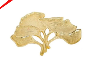 Plateau de service fini doré de nouvelle conception de feuille pour les hôtels à la maison - Product Image 4